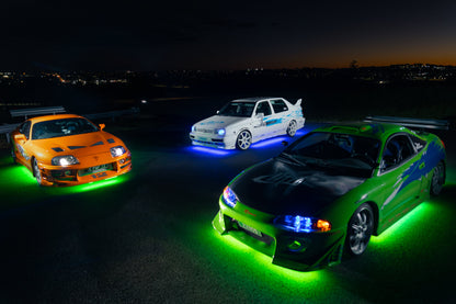 under glow underglow kit installed on car like fast and furious